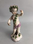 Dresden Porcelain figurine of a Cherub, makers mark to base