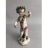 Dresden Porcelain figurine of a Cherub, makers mark to base