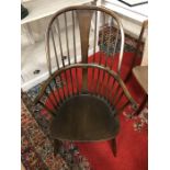 Stick back Elbow chair in the Ercol style