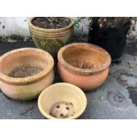 Collection of pots to include Terracotta