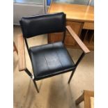 Mid-century Black stylish office chair with metal frame