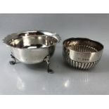 Victorian Hallmarked Chester silver bowl 1898 by Hilliard & Thomason and a hallmarked silver bowl on
