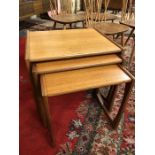 Nest of three mid-century coffee tables