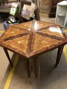 A Set of eight italian Inlaid tables