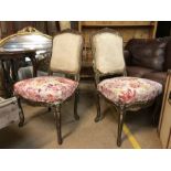 Pair of vintage style upholstered chairs