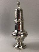 Continental large (23cm tall) Silver sugar shaker/ sifter approx 257g