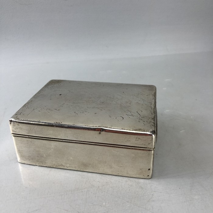 Silver Hallmarked Cigarette box 11.5 x 9 x 4.3cm approx 357g inscribed J.N.C Birmingham by C & Co - Image 4 of 8