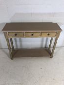 Console/hall table with three drawers and shelf under