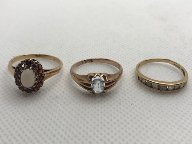 Three 9ct Gold rings