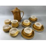 Honiton Pottery Coffee Pot cups, saucers, milk and sugar