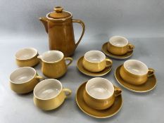 Honiton Pottery Coffee Pot cups, saucers, milk and sugar