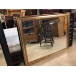 Large silver and gilt framed bevel edged mirror, approx 104cm x 134cm