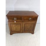 Mahogany sideboard of two drawers and cupboard under