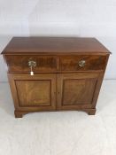 Mahogany sideboard of two drawers and cupboard under