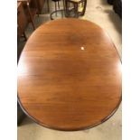 Mid Century oval extending dining table, approx 160cm in length