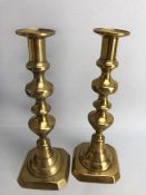 A good pair of Brass Candlesticks approx 27cm tall