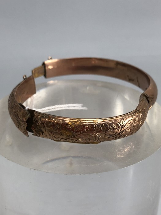 Hollow 9ct Gold Bangle mark 375 maker J.S total weight approx 10.3g - Image 2 of 4