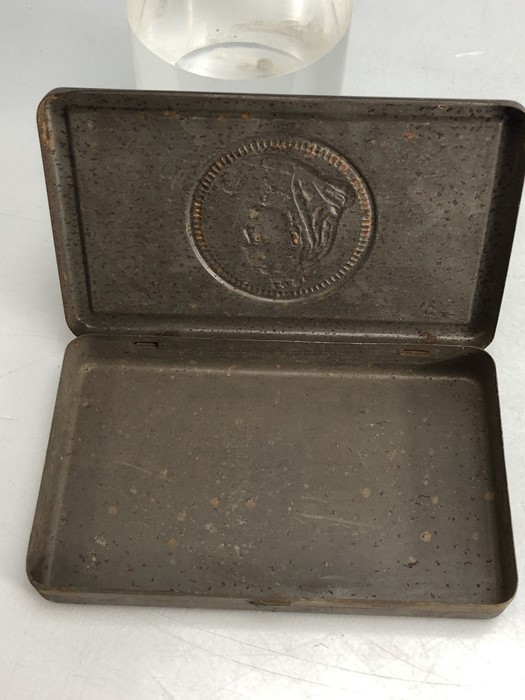 Late Victorian Boer War chocolate tin of rectangular form, embossed to the centre with a profile - Image 3 of 3