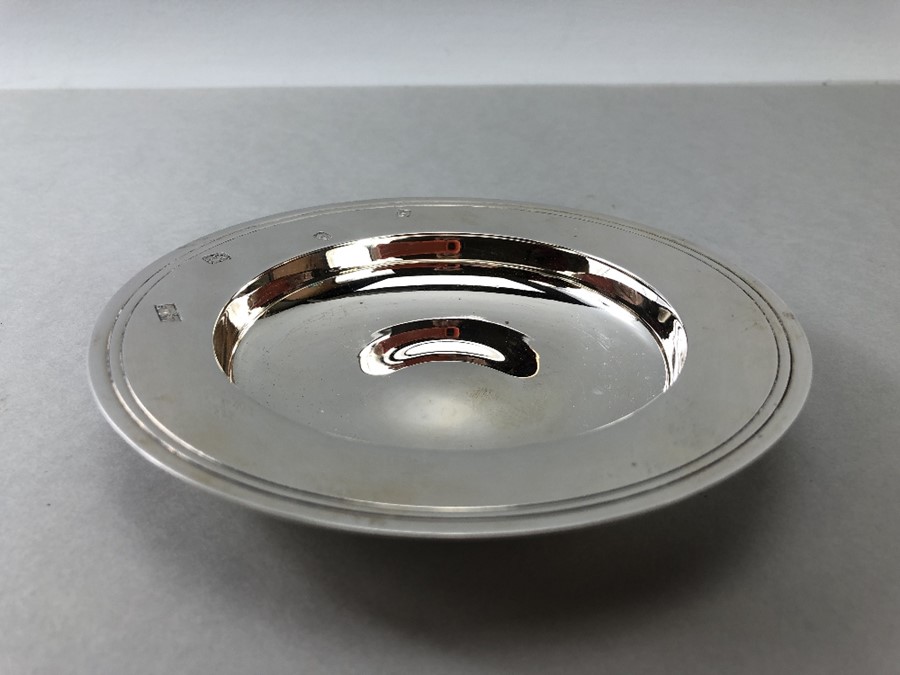 Silver hallmarked London Dish by Mappin & Webb approx 168g with paperwork for the Armada Dish - Image 2 of 13