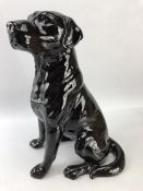 Beswick figure of a large fireside black Labrador dog 2314 (good repair to tail)