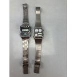 Two Vintage digital watches one by Casio "Data Bank" & the other by Citizen ANA-DIGI TEMP.