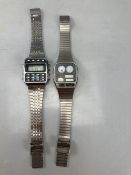 Two Vintage digital watches one by Casio "Data Bank" & the other by Citizen ANA-DIGI TEMP.