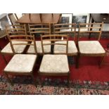 Set of six mid-century style dining chairs