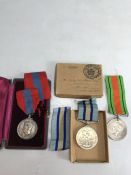 Collection of Military medals to include: Royal Observer Corps Medal awarded to F.S. Wigglesworth;