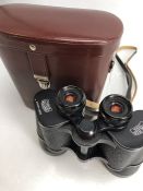 Carl Zeiss Jena Binoculars 10 x 50w Multi Coated DDR in leather case