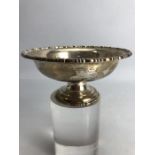 Silver London Hallmarked pedestal Bon Bon dish stamped to underside Depree Raeburn & Young (approx