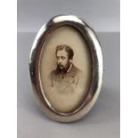 Silver Hallmarked Oval Photo frame by maker Charles Edwin Turner
