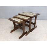 Mid Century nest of three tables