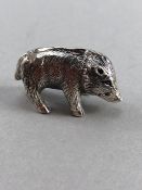 Silver figure of a truffle pig
