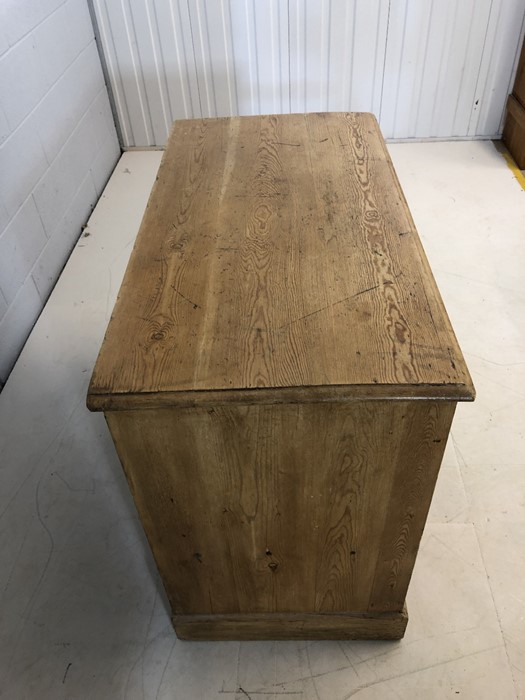 Antique pine chest of four drawers, approx 104cm x 54cm x 83cm tall - Image 4 of 8