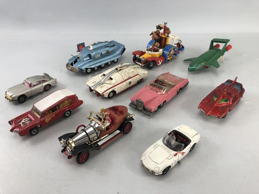 Collection of diecast vehicles by Corgi and Dinky to include Thunderbirds, Chitty Chitty Bang