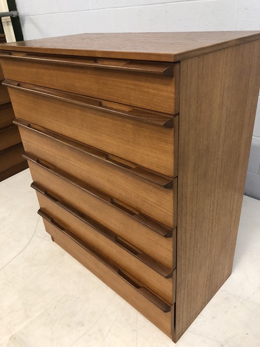 Mid Century Avalon chest of six drawers, approx 82cm x 45cm x 97cm tall - Image 5 of 9