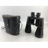 Two Pairs of Binoculars: Vintage Naval pair and Carl Zeiss Jena Dekarem 10 x 50 in original case