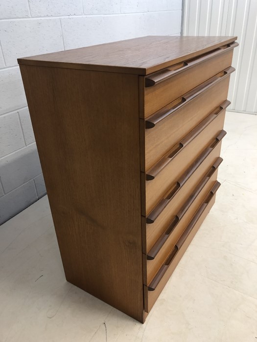 Mid Century Avalon chest of six drawers, approx 82cm x 45cm x 97cm tall - Image 6 of 9