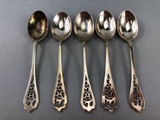 Sheffield Hallmarked Silver Spoons (5 of) by make Francis Howard Ltd (approx. 58g)