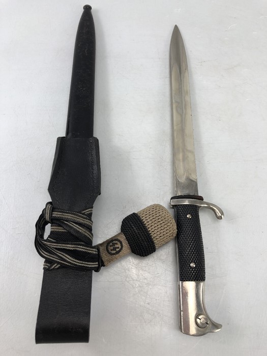 German 1937 Dress Bayonet with dress frog and SS dress knot. Blade stamped Paul Seilheimer Solingen - Image 4 of 4