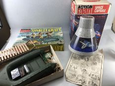 Palitoy: Action Man boxed toys x 2 to include Space Capsule & assault craft (A/F)
