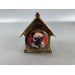 Brass cased dog kennel vesta case