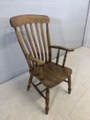 Large traditional slat back kitchen carver chair