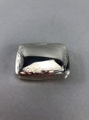 Silver pill with blank cartouche