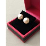 Pair of F/Water pearls on silver posts