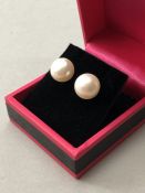 Pair of F/Water pearls on silver posts