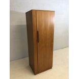 Avalon Mid Century single teak wardrobe, approx 173cm x 60cm x 55cm deep