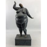 Large abstract bronze of a woman, approx 45cm in height