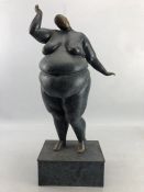 Large abstract bronze of a woman, approx 45cm in height