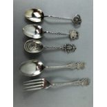 Collection of hallmarked silver Flatware (approx 77g)